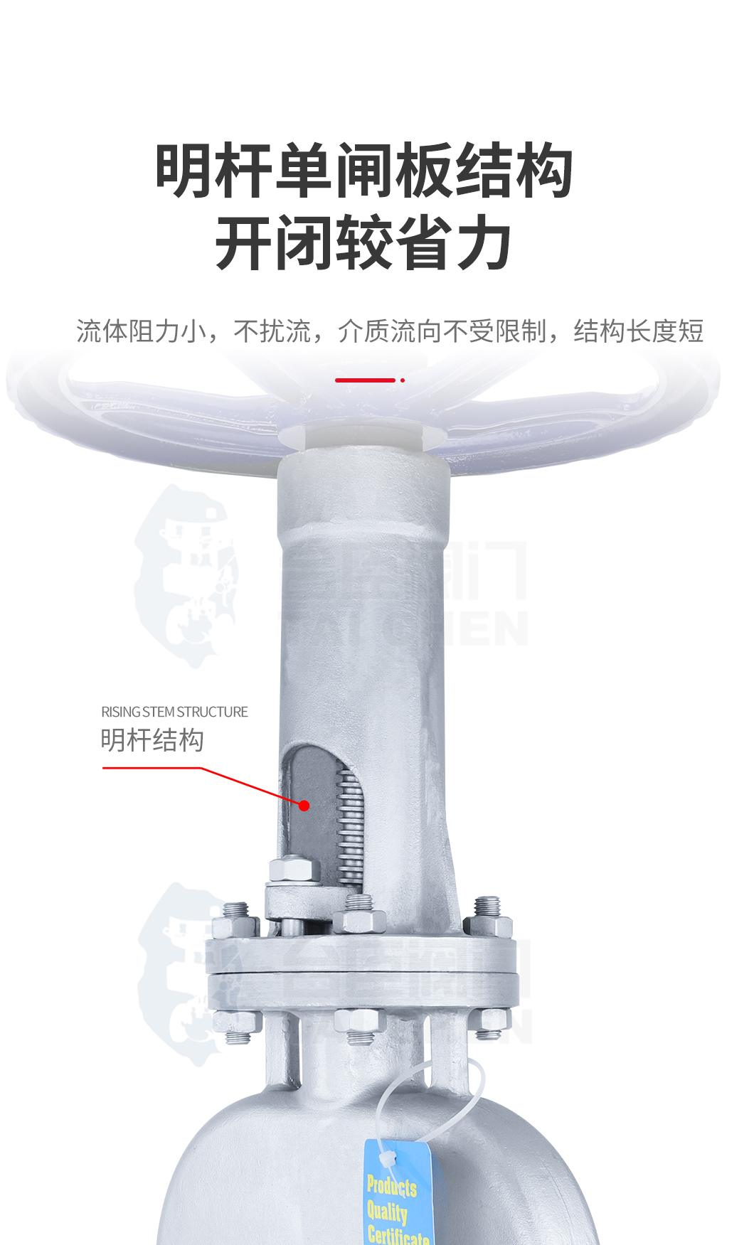 明桿單閘板結構